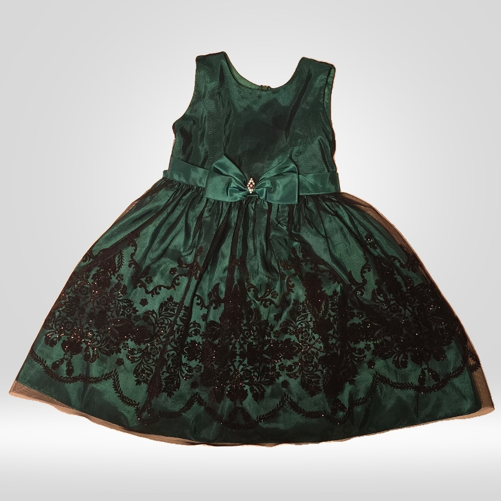EUC emerald green dress size 5